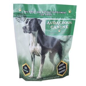 Audacious Canine ketone supplement for dogs to support joint health and vitality, mobility